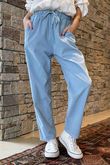 Made in Italy Baby Cord Classic Slim Jogger Light Denim
